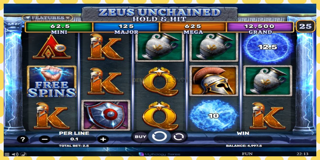 ຊ່ອງຕົວຢ່າງ Zeus Unchained - Hold & Hit ບໍ່ເສຍຄ່າແລະບໍ່ມີການລົງທະບຽນ, ຮູບ - 1