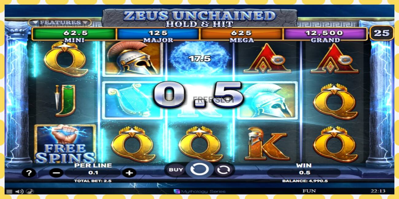 ຊ່ອງຕົວຢ່າງ Zeus Unchained - Hold & Hit ບໍ່ເສຍຄ່າແລະບໍ່ມີການລົງທະບຽນ, ຮູບ - 1