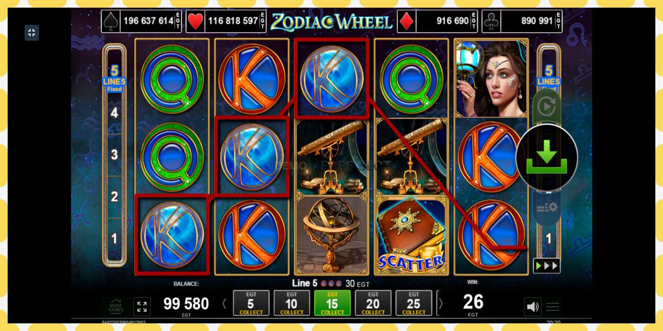 Demo slot Zodiac Wheel free and without registration, picture - 1