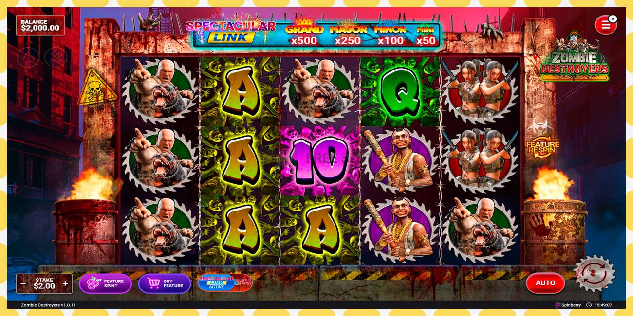 Demo slots Zombie Destroyers bezmaksas un bez reģistrācijas, attēlu - 1